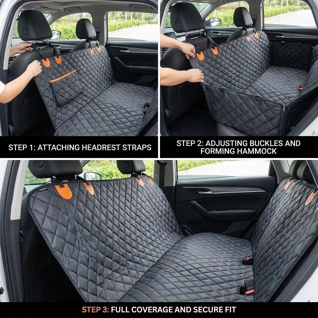 Ultimate Waterproof Dog Car Seat Protector – Keep Your Car Clean & Scratch-Free